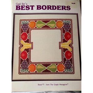 Gail Res Best Borders Cross Stitch Design Pattern Book 7 Colorful Vintage Design